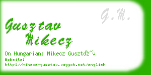 gusztav mikecz business card